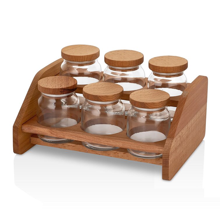 Spice rack set online glass